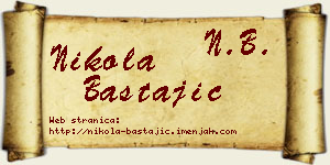 Nikola Bastajić vizit kartica